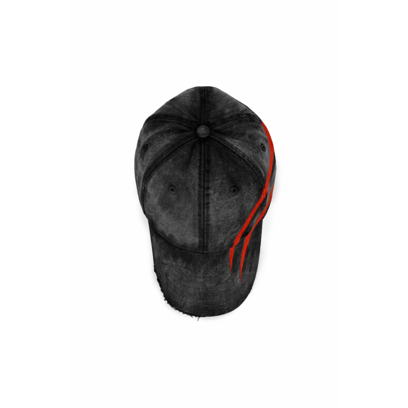 Cappellino ARDESIA Tolotta | Logo rosso dipinto a mano